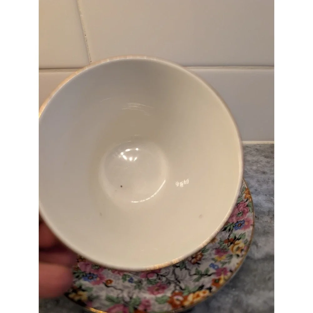 Vintage Lord‎ Nelson Marina Pattern Chintz Cup & Saucer Set Of 2 Made in England
